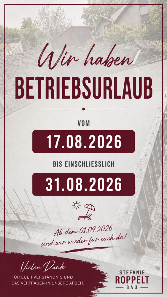 Aktuelle Urlaubsinformation